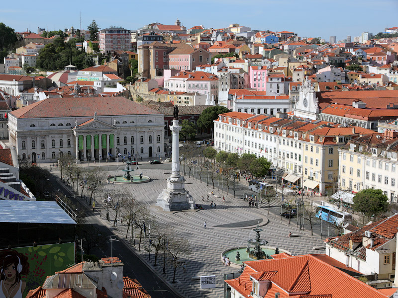 Глазами очевидцев: площадь Россио. Лиссабон